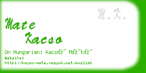 mate kacso business card